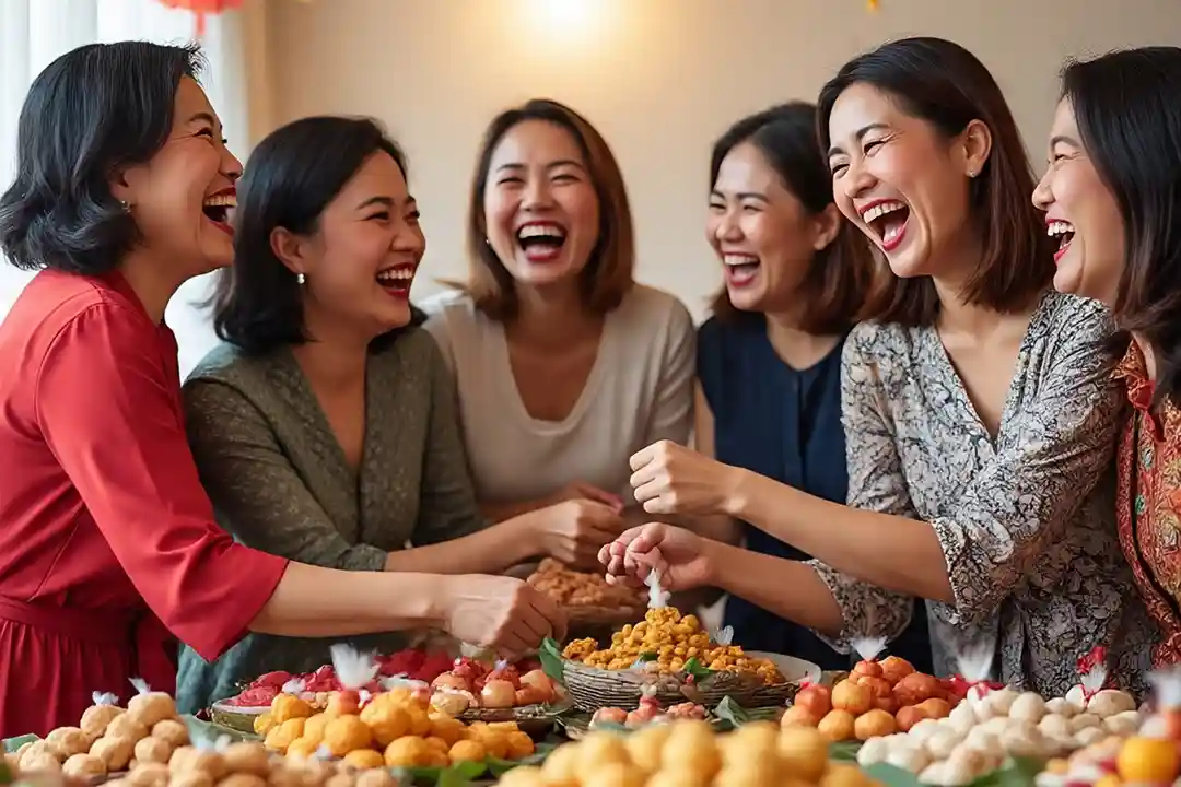 Foto Ibu Ibu Muda Bercanda Ria